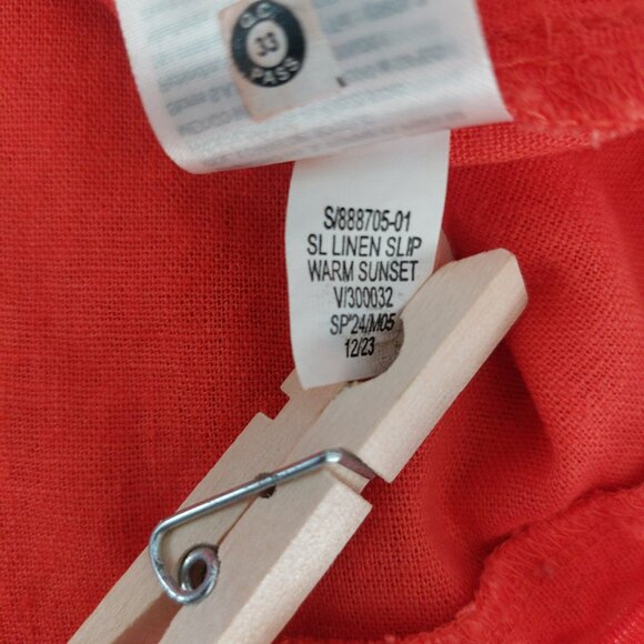 OLD NAVY Orange Dress Small Cami Top Midi Length Crochet Trim A Line Fall Season - Picture 12 of 15